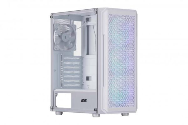 Корпус 2E GAMING Hexagon G338W без БЖ 2xUSB3.0, 1xUSBType-C, 3x120мм ARGB, 1x120мм, VGA 330мм, LCS ready, HUB, TG Side Panel, ATX, білий