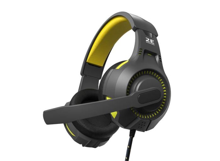 Гарнітура ігрова 2E GAMING HG300, mini-jack/dual 3.5мм, LED, 2м, чорний