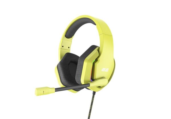 Гарнітура ігрова 2E GAMING HG315, 7.1, USB-A, RGB, 2м, жовтий