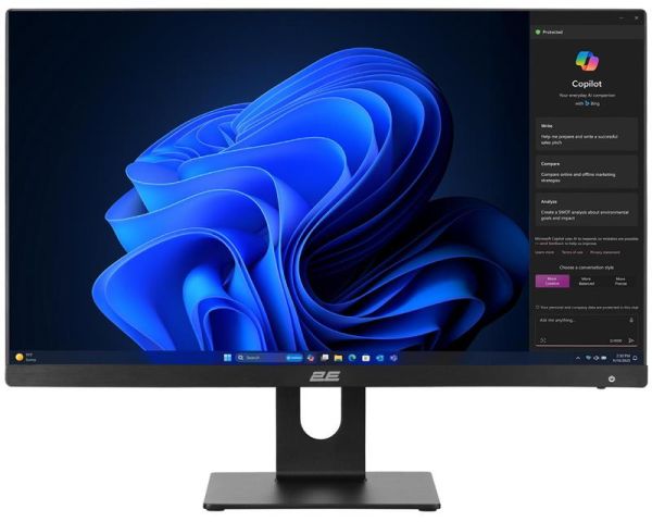 Комп`ютер персональний моноблок 2E Rational K6 23.8" FHD IPS Intel i3-14100, 16Gb, F480GB, UMA, H610, K6.610, 120W, Win11P, чорний