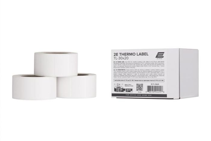 Термоетикетка 2E TL-30x20 700ет (3 рулони)