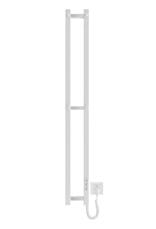 Рушникосушка Hygge Family електрична Slim, 1170х140х80мм, таймер-регулятор, сталь, білий матовий