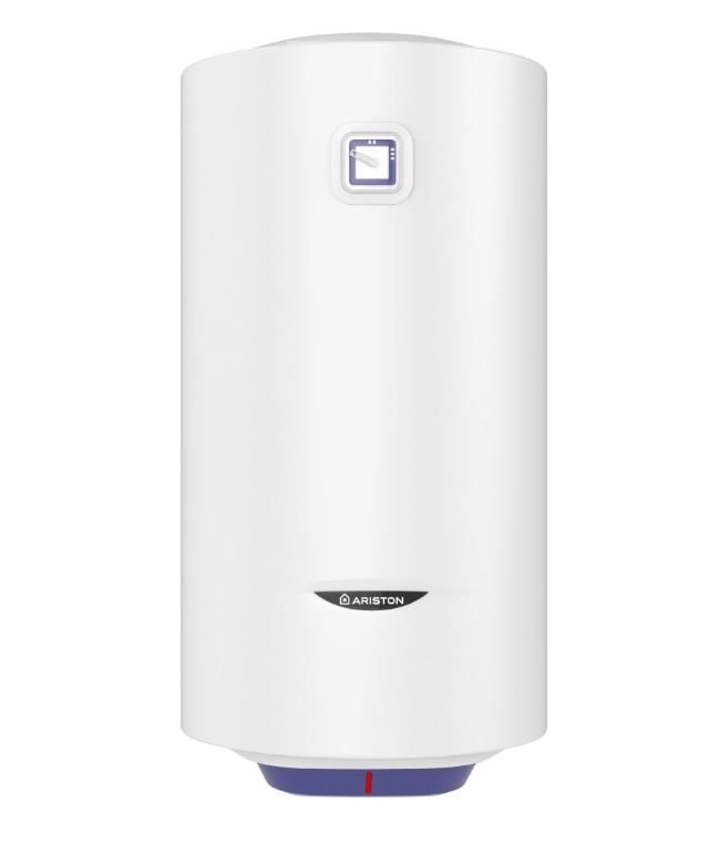 Водонагрівач електр. Ariston круглий BLU1 R PL DRY, 80л, 1,5кВт, сухий тен, мех. кер-ння, C, Італія, білий