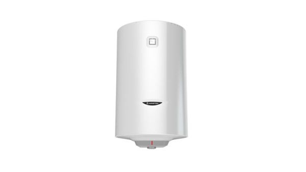 Водонагрівач електричний Ariston круглий PRO1 VTS, 100л, 1,8кВт, непрямий нагрів, мех. кер-ння, з лівого боку C, Італія, білий