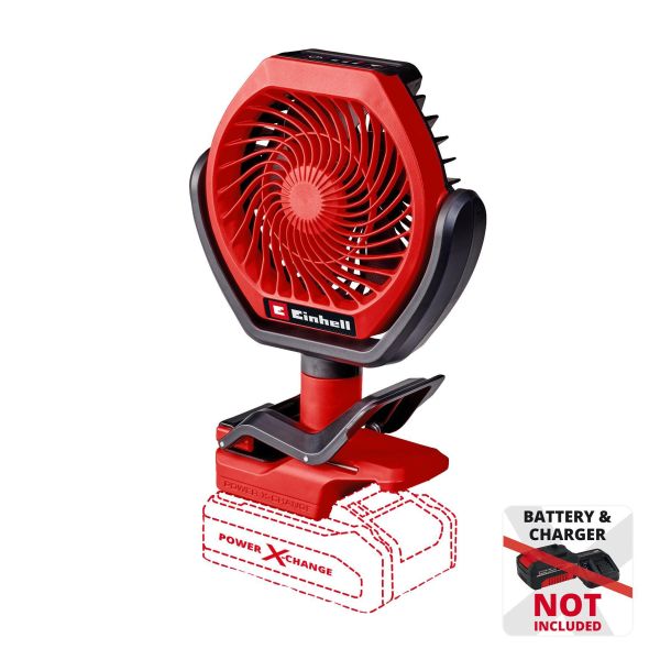 Вентилятор акумуляторний Einhell GC-CF 18/110 Li - Solo, PXC, 18В D110мм 1500м3/год 3 режими, 0.48кг без АКБ і ЗП