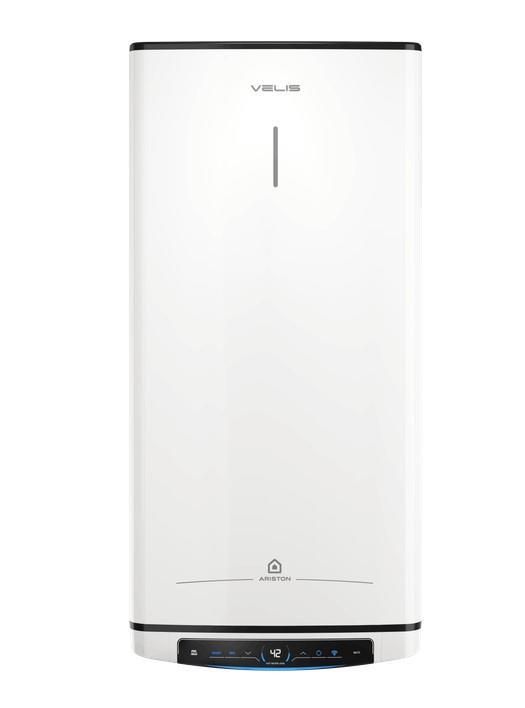 Водонагрівач електричний  Ariston VELIS PRO 50 EU плаский, слім, 50л, 2*1,5 кВт, емал. нагр. ел, ун. монтаж, ел. кер-ня, B, білий