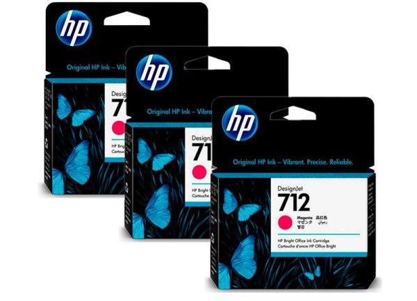 Картридж струменевий HP 712 DesignJet T230/T630/T650 Magenta 3-Pack 29-ml