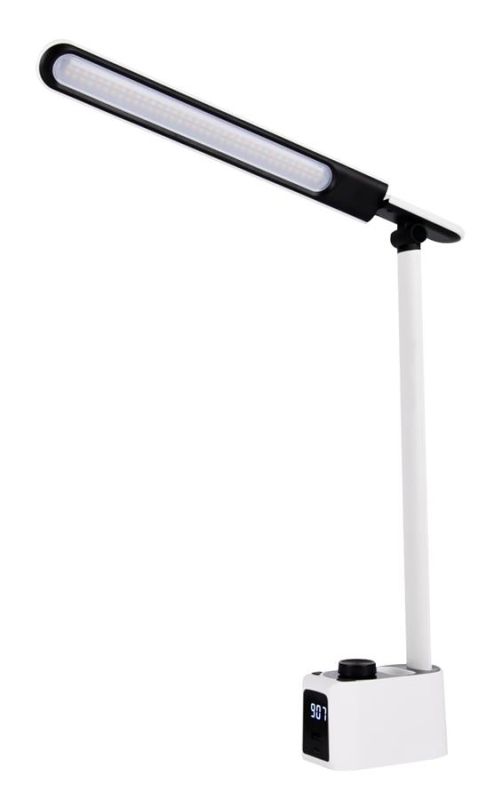 Лампа настільна OSRAM Panan Clock 8Вт 3000К 4000К 6500К 2USB з димером, білий