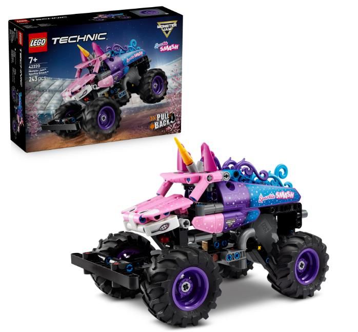 Конструктор LEGO Technic Monster Jam™ Sparkle Smash™ із функцією «Pull-Back»