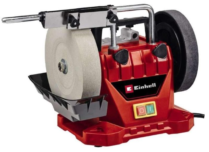 Верстат вологого заточування Einhell TC-WG 200 125Вт диск 200х32мм шкіряний диск 180х30мм 110об/хв 7.33кг