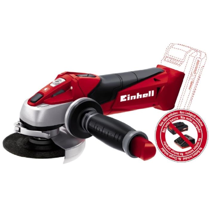 Шліфмашина кутова акумуляторна Einhell TE-AG 18/115LI-Solo 115мм 18В 8500об/хв РХС 1.21кг без АКБ та ЗП