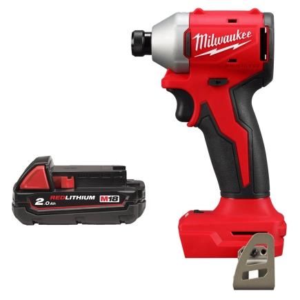 Гвинтоверт ударний акумуляторний Milwaukee M18 BLIDRC-0 18В АКБ1х2А·год 190Нм 0-3600об/хв 1.3кг без АКБ та ЗП