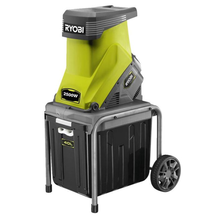 Подрібнювач садовий мережевий Ryobi RSH2545B 2500Вт 45мм 40л ніж 13.4кг
