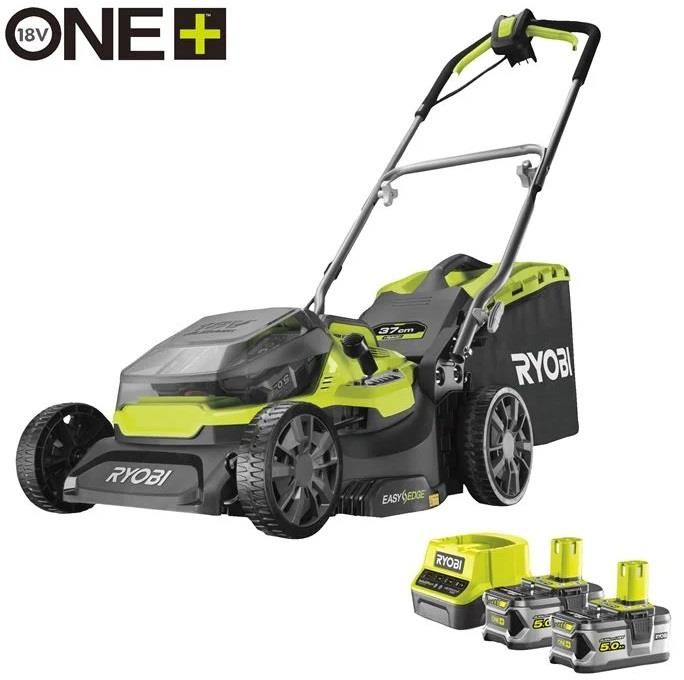 Газонокосарка гібридна Ryobi ONE+ RY18LMH37A-250 18В/220В акб 2х5А·год 37см 45л 25-70мм 15.7кг