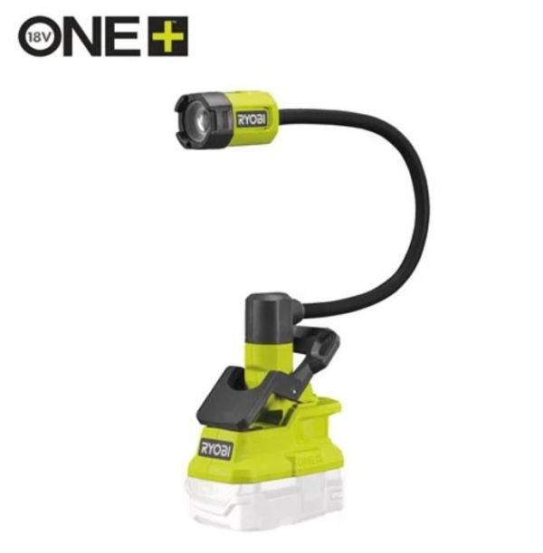 Ліхтар інспекційний акумуляторний Ryobi ONE+ RLCF18-0, 18В, 400лм, 2 функції освітлення, гнучкий, затискач без АКБ та ЗП
