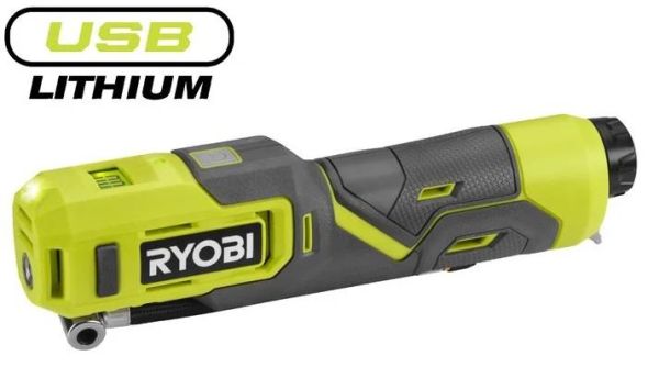 Насос велосипедний акумуляторний Ryobi USB Lithium RI4-0 4В 6.9бар дисплей підсвічування 0.5кг без АКБ та ЗП
