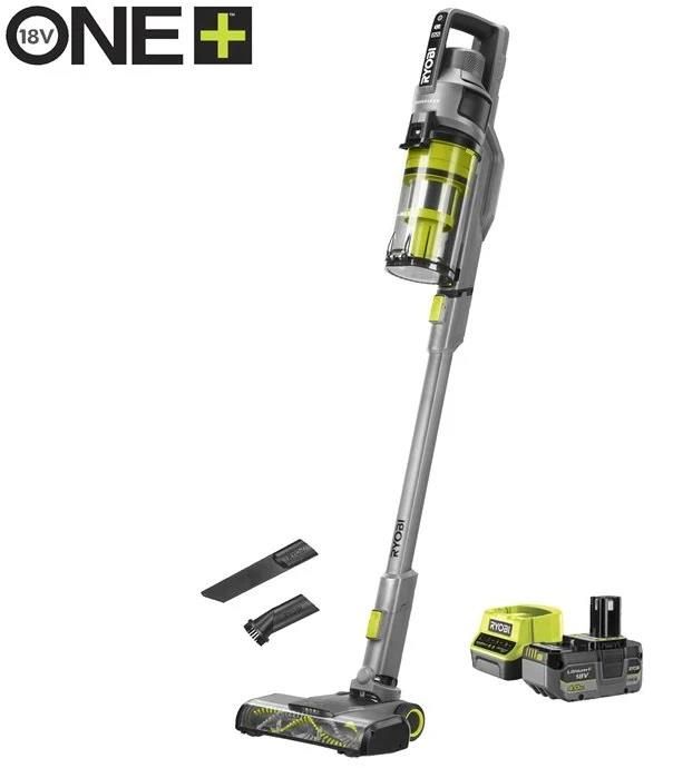Пилосос акумуляторний Ryobi ONE+ RSVS18BL-1C40G 18В 1х4А·год 90Вт 20кПа контейнер 0.8л HEPA12 3.2кг