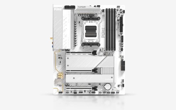 Материнcька плата SAPPHIRE PURE B850A WIFI7 sAM5 B850 4xDDR5 M.2 HDMI DP Wi-Fi BT ATX білий