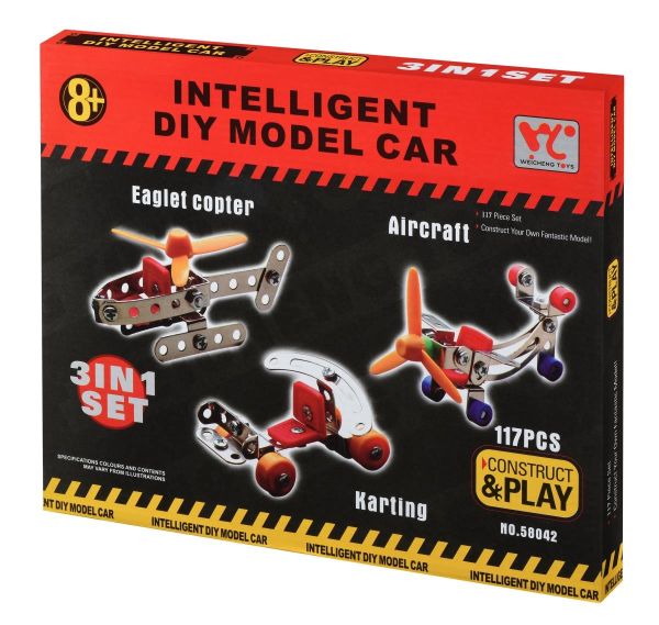 Конструктор металевий Same Toy Inteligent DIY Model Car 3в1 117ел