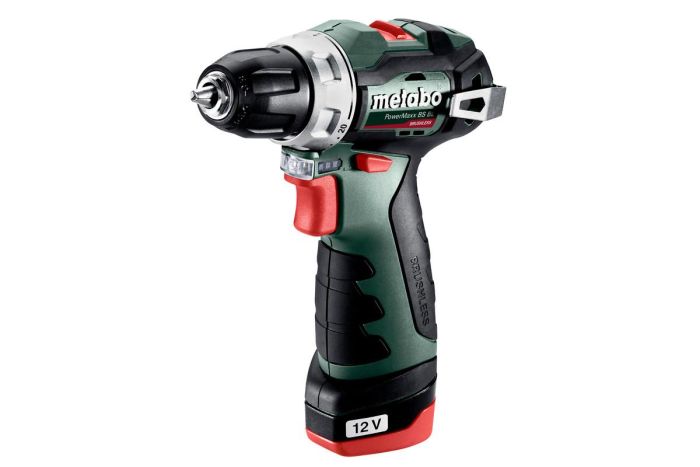 Шурупокрут-дриль акумуляторний Metabo PowerMaxx BS BL 12В 2х2.0А·год 20·38Нм 0-400·0-1500об/хв 0.8кг