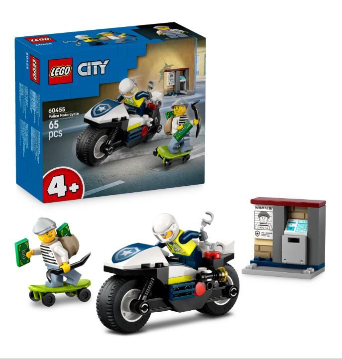 Конструктор LEGO City  Переслідування на поліцейському мотоциклі