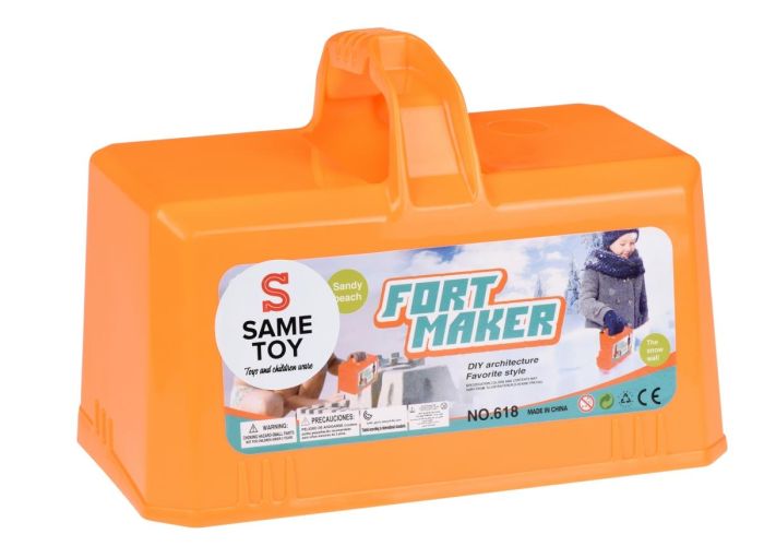 Форма для іграшкових цеглин Same Toy 2в1 Fort Maker з піску чи снігу, помаранчовий