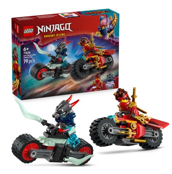 Конструктор LEGO Ninjago Швидкісні перегони Кая на мотоциклі