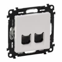 Розетка подвійна RJ45 кат. 5е UTP Legrand Valena LIFE, білий