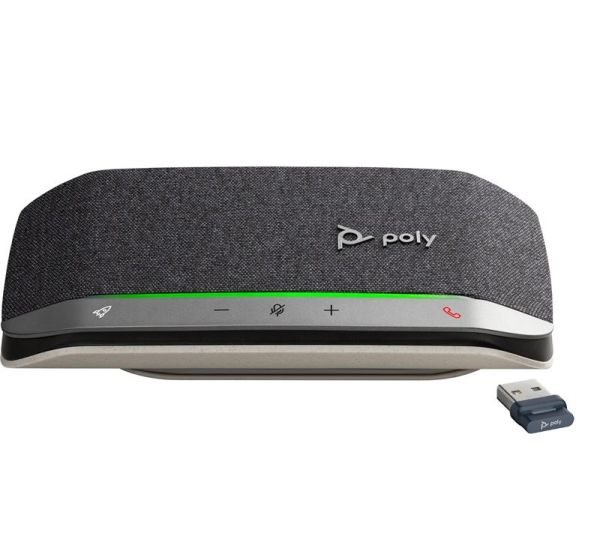 Спікерфон Poly Sync 20+ з адаптером BT700, 2 x Bi-Mic, радіус 2 м, 1 х динамік, сертифікат Microsoft Teams, USB-A, Bluetooth, сірий