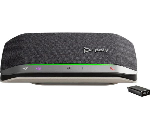 Спікерфон Poly Sync 20+ з адаптером BT700, сертифікат Microsoft Teams, 3 x Bi-Mic, радіус 2 м, USB-C, Bluetooth, сірий