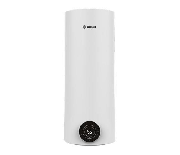 Водонагрівач електр. BOSCH круглий слім Tronic 4000T, 50л, 1,5кВт, сухий тен, вертикальний монтаж, електр. кер-ння, B, білий