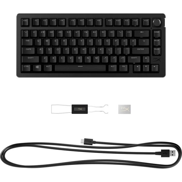 Клавіатура механічна HyperX Alloy Rise 75key, Red, USB-A, EN/UA, RGB, чорний