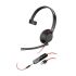 Гарнітура Комп`ютерна моно On-ear Poly Blackwire 5210, USB-A, 3.5 мм, всеспрямований, чорний
