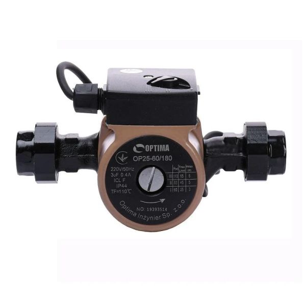 Насос циркуляційний Optima OP25-60-180, G 1 1/4", 10 бар, 180мм, 110Вт, 230В