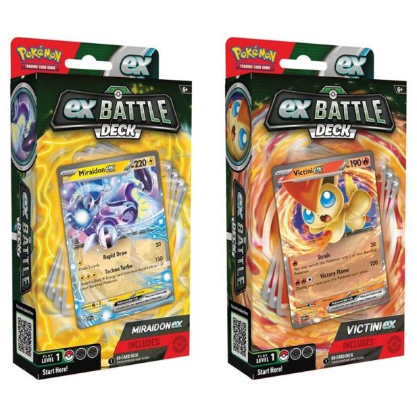 Колекційна карткова гра Pokemon: Miraidon/Victini ex Battle Deck (1 випадково)