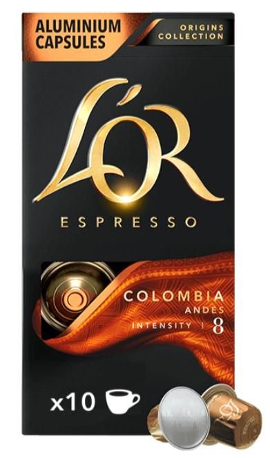 Кава L`OR капсули, Espresso Colombia, арабіка, 10шт, Nespresso