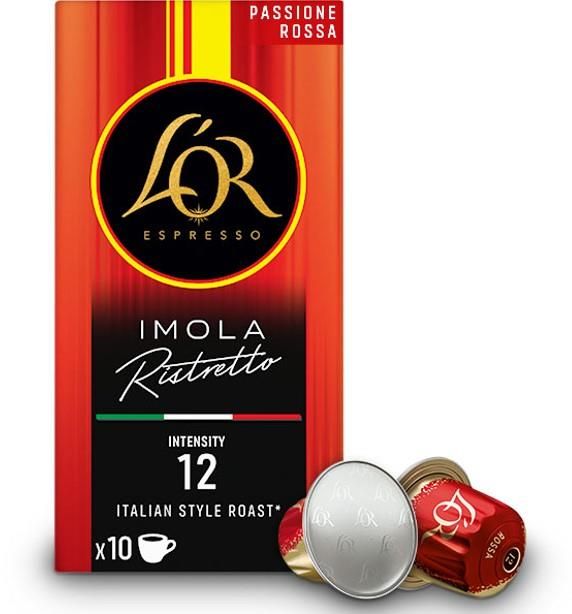Кава L`OR капсули, Rossa Imola Ristretto, арабіка, 10шт, Nespresso