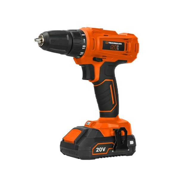 Шурупокрут-дриль акумуляторний Tekhmann TCD-30/i20 KIT 20В 30Нм 1x2.0А·год 0-400·1500об/хв 1.7кг