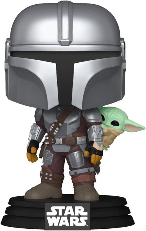 Фігурка Funko POP Star Wars: Mandalorian & Grogu - The Mandalorian w/Grogu