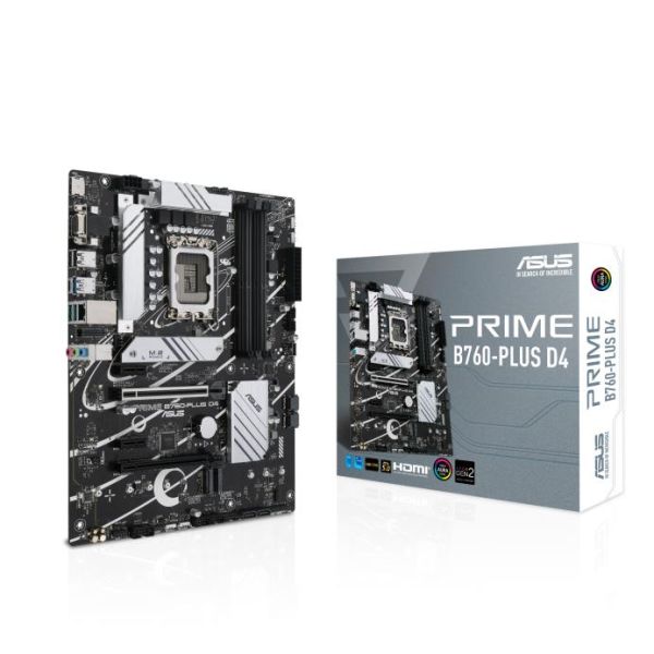 Материнcька плата ASUS PRIME B760-PLUS D4 s1700 B760 4xDDR4 M.2 HDMI D-Sub DP ATX