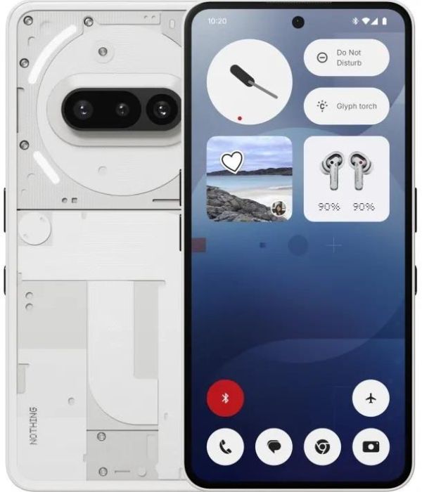 Смартфон Nothing Phone (3a) 6.77" 8/128ГБ, 2SIM, 5000мА•год, білий
