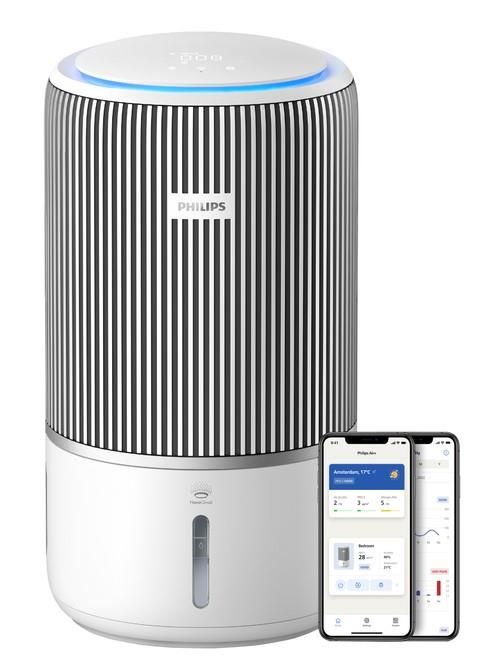 Очисник-зволожувач повітря Philips Series 3400, 78м2, 300м3/год, 3-х шар. HEPA фільтр +вугільний фільтр, Wi-Fi, 5 режими, білий