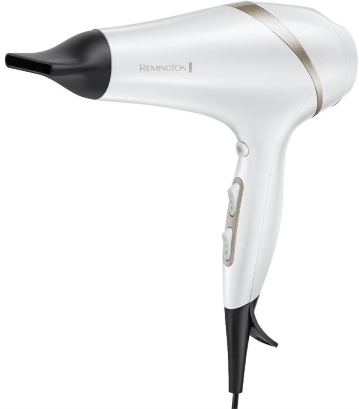 Фен Remington HydraLuxe, 2300Вт, 3 режими, дифузор, іоніз-я, хол. обдув, білий