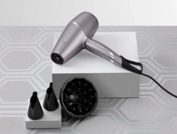 Фен Remington ProLuxe You Adaptive, 2400Вт, 3 режими, дифузор, іоніз-я, хол. обдув, турбо режим, сірий