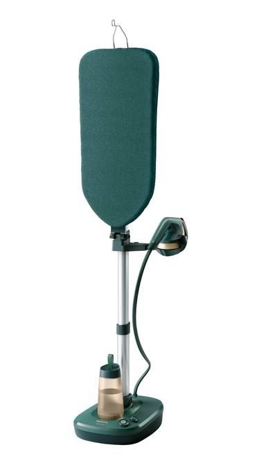 Прасувальна система Philips Series 6000, 1800Вт, 1100мл, паровий удар -90гр, постійна пара - 40гр, верт. Відпарювання + дошка, керам. підошва, темно зелений
