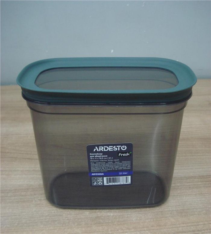 Контейнер для зберігання харчових продуктів ARDESTO Fresh 1.55л, пластик, прямокутна, сірий