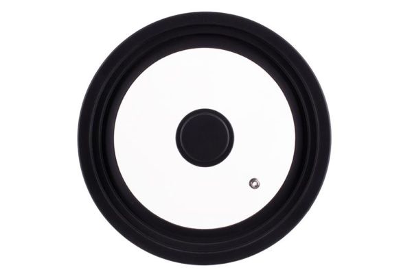 Кришка універсальна ARDESTO Black Mars, Smart, 20х22х24см, термостійке скло, силікон