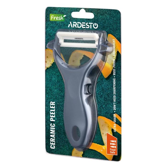 Овочечистка керамічна ARDESTO Fresh, кераміка, пластик, темний