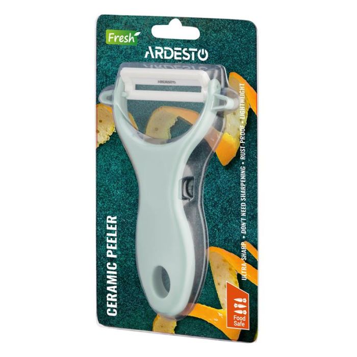 Овочечистка керамічна ARDESTO Fresh, кераміка, пластик, зелений світлий