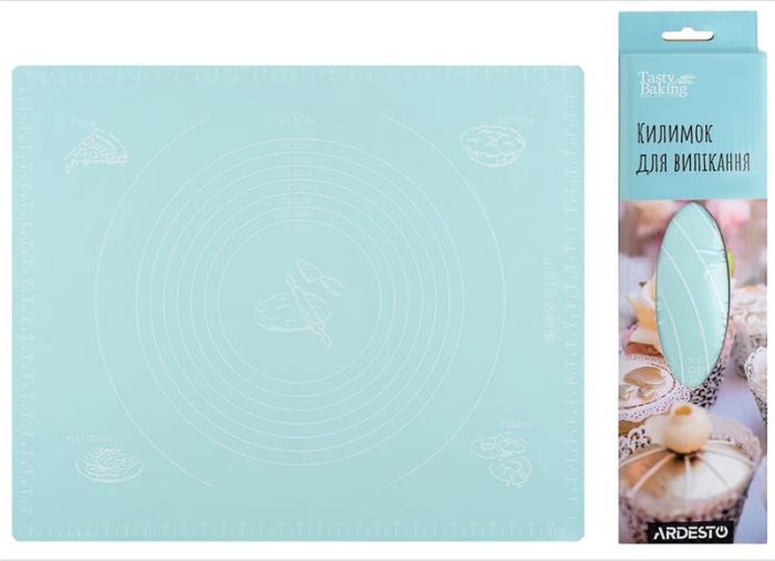 Килимок для випікання ARDESTO Tasty baking, 50х60см, силікон, блакитний